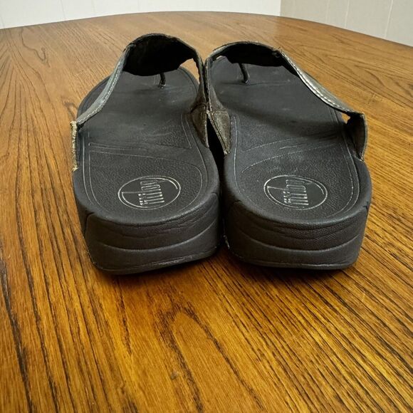 FitFlop 5100 Gold Bronze Toning Walking Flip‎ Flops Sandals Shoes Size 9 - Picture 4 of 7